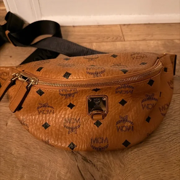 MCM Cognac Visetos Belt Bag - Picture 1 of 6